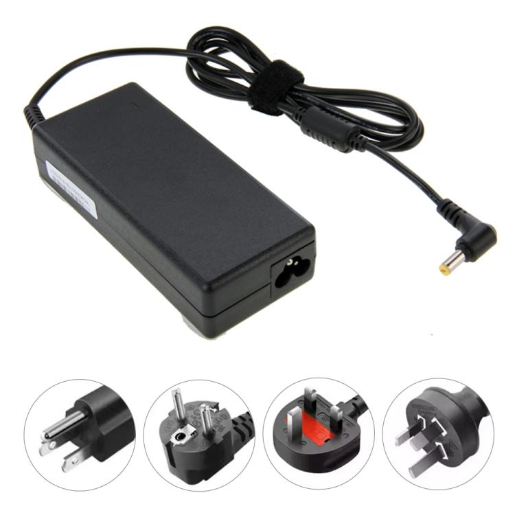 PA-1750-04 19V 4.74A อะแดปเตอร์ AC ขนาดเล็กสำหรับแล็ปท็อป Acer / Toshiba เคล็ดลับเอาต์พุต: 5.5 มม. x 1.7 มม.