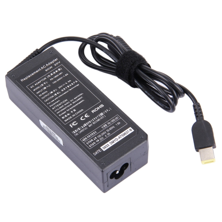 อะแดปเตอร์ AC 90W 20V 4.5A สำหรับโน้ตบุ๊ก Lenovo