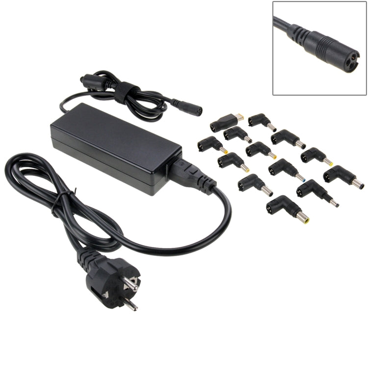 AU-90W + 13 TIPS เครื่องชาร์จอะแดปเตอร์ไฟ AC สากล 90 วัตต์พร้อมขั้วต่อ 13 เคล็ดลับสำหรับโน้ตบุ๊กแล็ปท็อป, ปลั๊ก EU, AU-90W