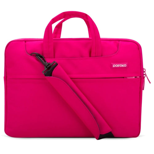 POFOKO กระเป๋าแล็ปท็อปไหล่เดี่ยวแบบพกพาขนาด 12 นิ้วสำหรับแล็ปท็อป, 12 inch Magenta, 12 inch Blue