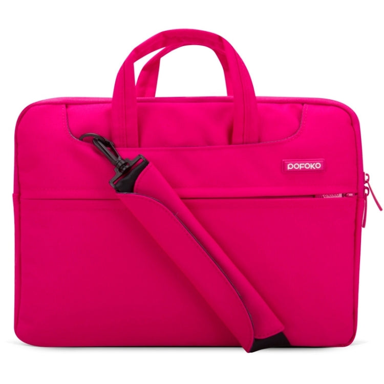 POFOKO กระเป๋าแล็ปท็อปไหล่เดี่ยวแบบพกพาขนาด 12 นิ้วสำหรับแล็ปท็อป, 12 inch Magenta, 12 inch Blue