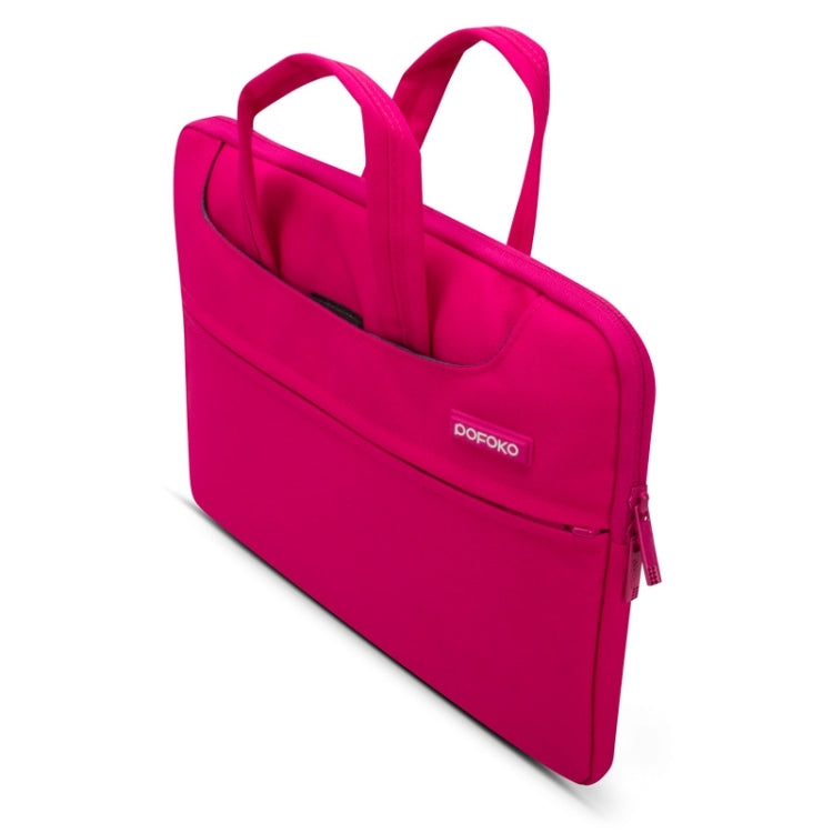 POFOKO กระเป๋าแล็ปท็อปไหล่เดี่ยวแบบพกพาขนาด 12 นิ้วสำหรับแล็ปท็อป, 12 inch Magenta, 12 inch Blue
