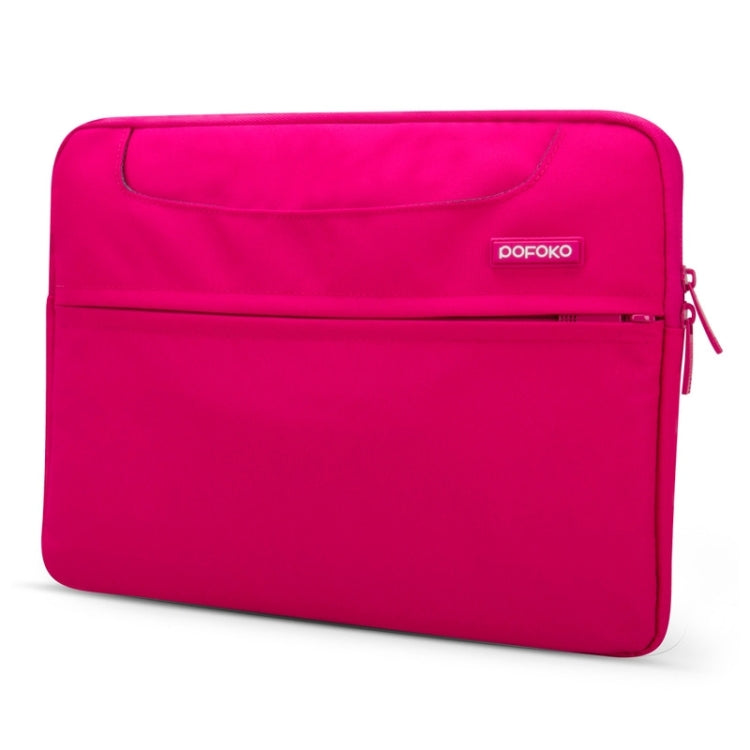 POFOKO กระเป๋าแล็ปท็อปไหล่เดี่ยวแบบพกพาขนาด 12 นิ้วสำหรับแล็ปท็อป, 12 inch Magenta, 12 inch Blue