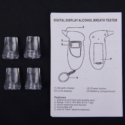 เครื่องวัดแอลกอฮอล์แบบดิจิตอล LCD Breathalyzer, Alcohol Tester 2
