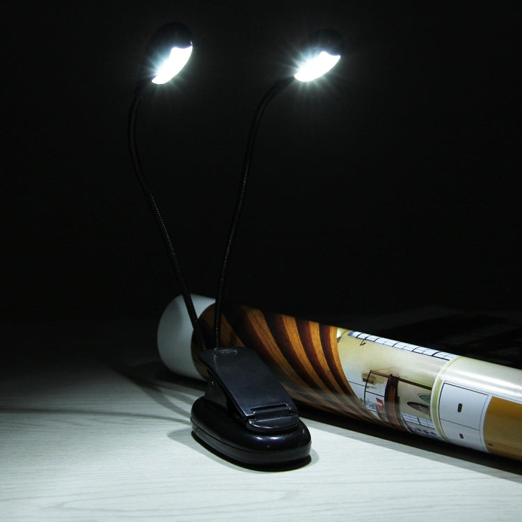 คลิปแขนคู่บนไฟ LED สำหรับอ่านหนังสือเดินป่าตั้งแคมป์