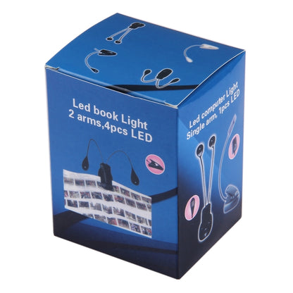 คลิปแขนคู่บนไฟ LED สำหรับอ่านหนังสือเดินป่าตั้งแคมป์