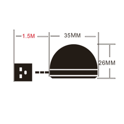 USB-2W 5V 140-150ลูเมน 6 LED, White Light, Warm White Light