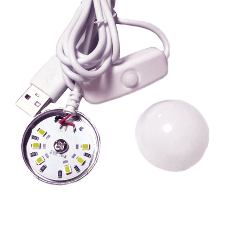 USB-2W 5V 140-150ลูเมน 6 LED, Warm White Light