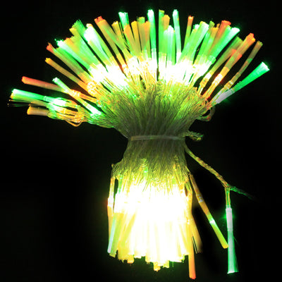 ไฟ LED RGB 100 ดวงพร้อมตัวควบคุม เอฟเฟกต์การกะพริบ / การซีดจาง / การไล่