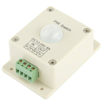 DC 12V-24V 8A สวิตช์ PIR ตัวควบคุมอินฟราเรด Motion Sensor สวิตช์สำหรับไฟ LED