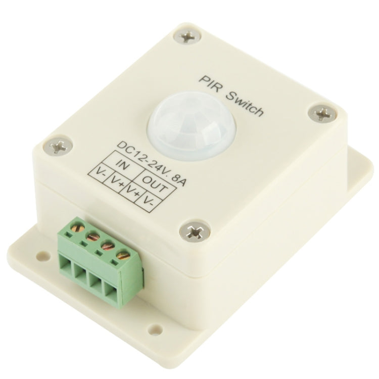 DC 12V-24V 8A สวิตช์ PIR ตัวควบคุมอินฟราเรด Motion Sensor สวิตช์สำหรับไฟ LED