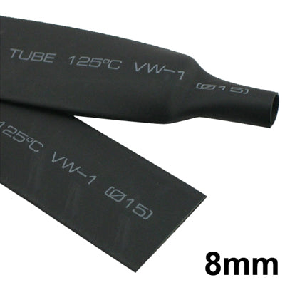 8 มม. Woer ท่อหดด้วยความร้อน RSFR-H VW-1 แบบยืดหยุ่น 125°C ความยาว: 10 ม.