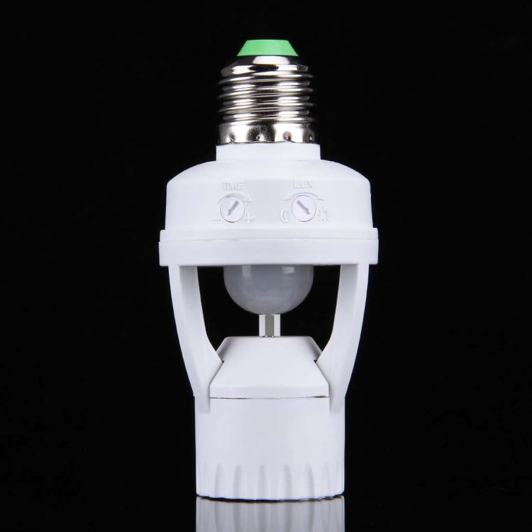 YCB1060 360 องศา E27 60W PIR Motion Sensor ที่ยึดโคมไฟ, ช่วงการตรวจจับ: ประมาณ 6 ม., AC 110-240V