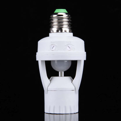 YCB1060 360 องศา E27 60W PIR Motion Sensor ที่ยึดโคมไฟ, ช่วงการตรวจจับ: ประมาณ 6 ม., AC 110-240V