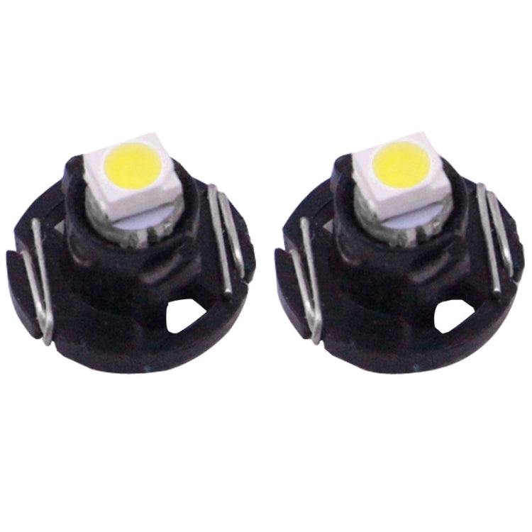 2 ชิ้น T4.2 แสงสีขาว 0.1 วัตต์ 5LM 1 LED SMD 3528 LED เครื่องมือหลอดไฟแดชบอร์ดไฟสำหรับยานพาหนะ, DC 12 โวลต์, 0.1W T4.2