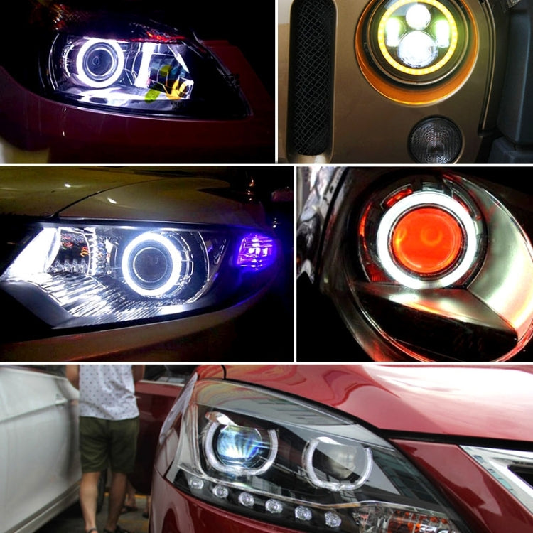 60mm 5W 180LM ดวงตาแองเจิลวงกลมไฟหน้ารถ COB ไฟ LED สำหรับยานพาหนะ DC 12-24V, 60mm Blue Light, 60mm White Light