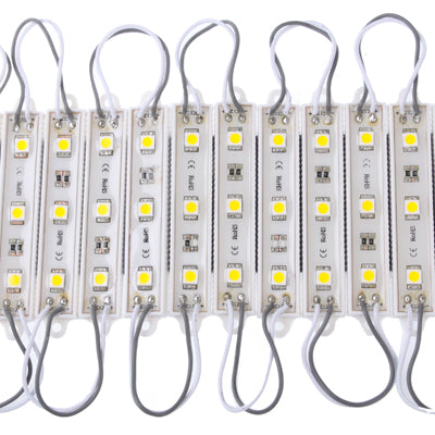 20x 3-LED แสงวอร์มไวท์ 5050 SMD LED, DC 12V