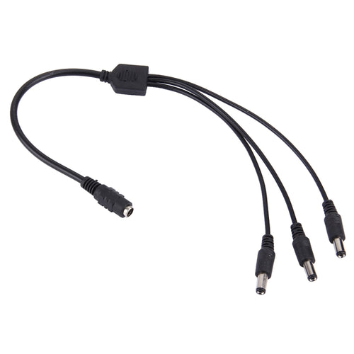 5.5 x 2.1 มม. DC Power Female Barrel ถึง 3 Male Barrel เชื่อมต่อ สายเคเบิลสำหรับ LED Light Controller