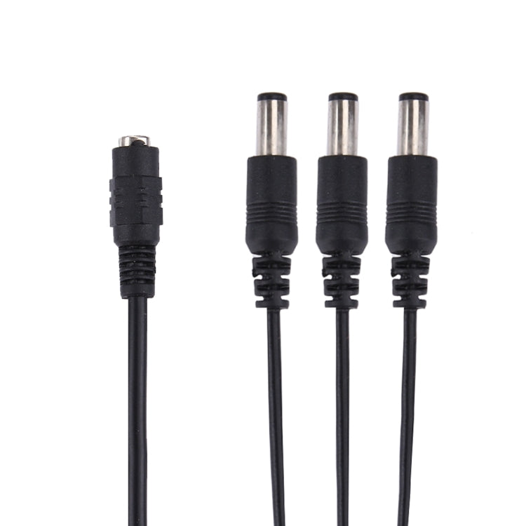 5.5 x 2.1 มม. DC Power Female Barrel ถึง 3 Male Barrel เชื่อมต่อ สายเคเบิลสำหรับ LED Light Controller
