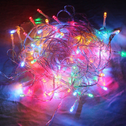 สำหรับงานปาร์ตี้คริสต์มาส ไฟ LED 50 ดวง ไฟ RGB ใช้พลังงานแบตเตอรี่