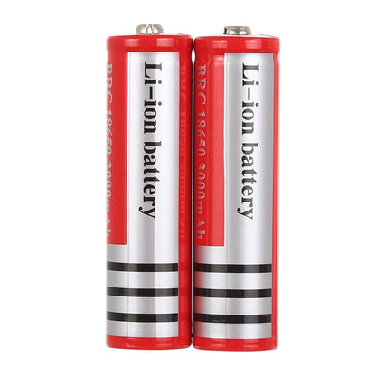2 PCS UltraFire 18650 3000mAh 3.7V แบตเตอรี่ลิเธียมไอออนแบบชาร์จไฟได้ยาวนาน, 3000mAh