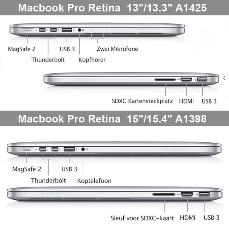 เคสป้องกันคริสตัลแข็งสำหรับ Macbook Pro Retina 15.4 นิ้ว