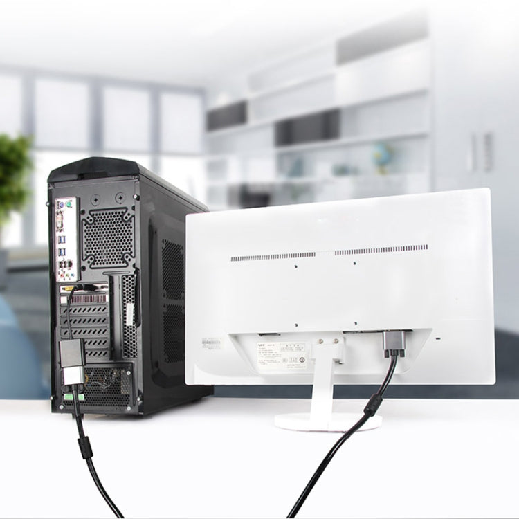 พอร์ตแสดงผลตัวแปลงชายเป็นหญิง VGA ความยาว: 20 ซม, DP Male to VGA Female 20cm White, DP Male to VGA Female Black