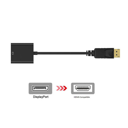 สายเคเบิลอะแดปเตอร์ Display Port Male to HDMI Female ความยาว 20 ซม, DP Male to HDMI Female