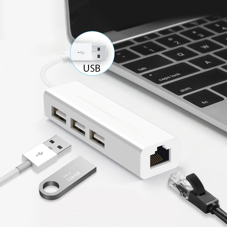 อะแดปเตอร์เครือข่ายอีเธอร์เน็ต USB 2.0 + ฮับ USB 3 พอร์ต, USB