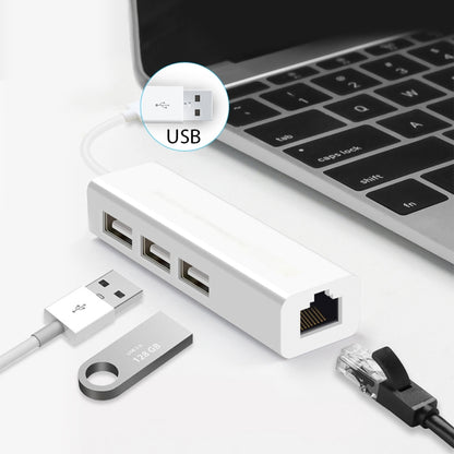 อะแดปเตอร์เครือข่ายอีเธอร์เน็ต USB 2.0 + ฮับ USB 3 พอร์ต, USB