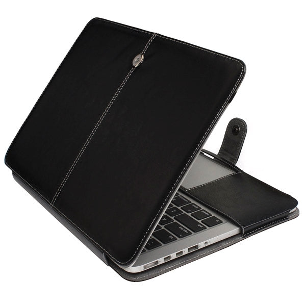 เคสหนังสำหรับโน๊ตบุ๊คพร้อมตัวล็อคสำหรับ MacBook Pro Retina ขนาด 13.3 นิ้ว