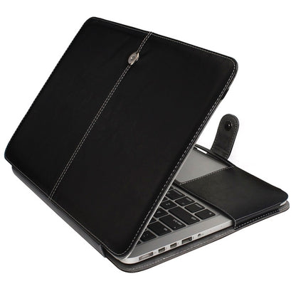 เคสหนังสำหรับโน๊ตบุ๊คพร้อมตัวล็อคสำหรับ MacBook Pro Retina ขนาด 13.3 นิ้ว