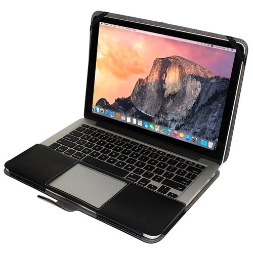 เคสหนังสำหรับโน๊ตบุ๊คพร้อมตัวล็อคสำหรับ MacBook Pro Retina ขนาด 13.3 นิ้ว