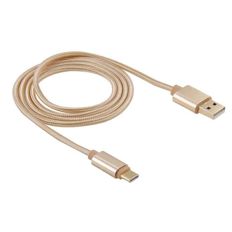 หัวโลหะแบบทอยาว 1 ม. USB-C / Type-C 3.1 ถึง USB 2.0 Data Sync Charge Cable