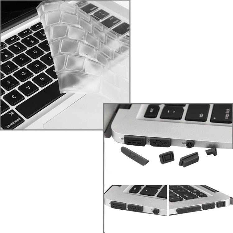 ENKAY สำหรับ Macbook Air 11.6 นิ้ว (เวอร์ชั่นอเมริกา) / A1370 / A1465 Hat-Prince 3 in 1 Frosted Hard Shell เคสพลาสติกป้องกันพร้อมตัวป้องกันคีย์บอร์ดและปลั๊กฝุ่นพอร์ต