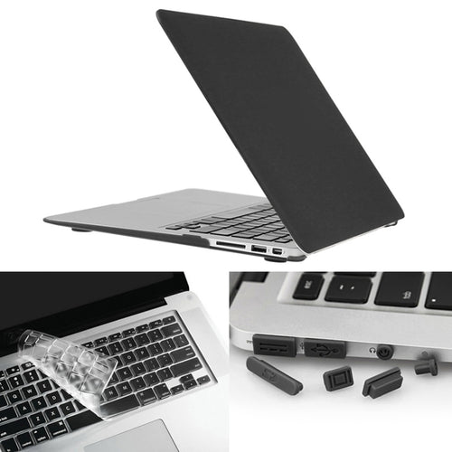 ENKAY สำหรับ Macbook Air 11.6 นิ้ว (เวอร์ชั่นอเมริกา) / A1370 / A1465 Hat-Prince 3 in 1 Frosted Hard Shell เคสพลาสติกป้องกันพร้อมตัวป้องกันคีย์บอร์ดและปลั๊กฝุ่นพอร์ต