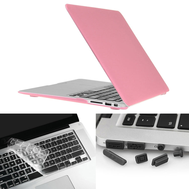 ENKAY สำหรับ Macbook Air 11.6 นิ้ว (เวอร์ชั่นอเมริกา) / A1370 / A1465 Hat-Prince 3 in 1 Frosted Hard Shell เคสพลาสติกป้องกันพร้อมตัวป้องกันคีย์บอร์ดและปลั๊กฝุ่นพอร์ต