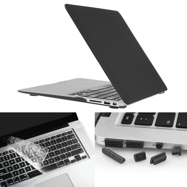 ENKAY สำหรับ Macbook Air 13.3 นิ้ว (เวอร์ชั่นอเมริกา) / A1369 / A1466 Hat-Prince 3 ใน 1 Frosted Hard Shell เคสพลาสติกป้องกันพร้อมตัวป้องกันแป้นพิมพ์และปลั๊กฝุ่นพอร์ต