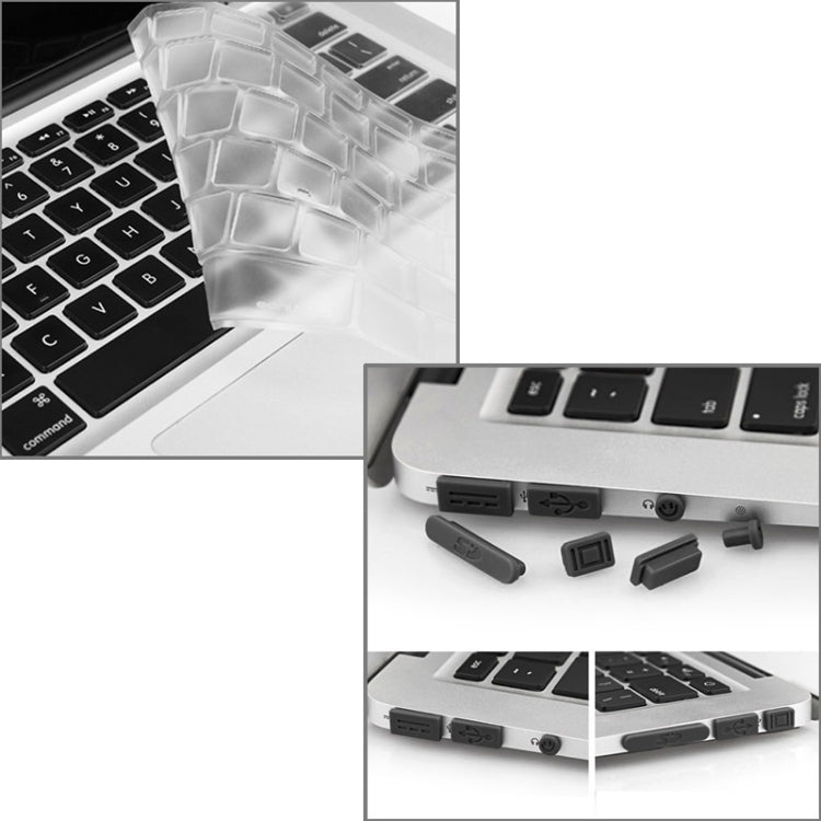 ENKAY สำหรับ Macbook Air 13.3 นิ้ว (เวอร์ชั่นอเมริกา) / A1369 / A1466 Hat-Prince 3 ใน 1 Frosted Hard Shell เคสพลาสติกป้องกันพร้อมตัวป้องกันแป้นพิมพ์และปลั๊กฝุ่นพอร์ต