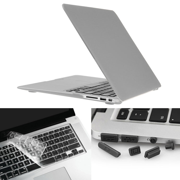 ENKAY สำหรับ Macbook Air 13.3 นิ้ว (เวอร์ชั่นอเมริกา) / A1369 / A1466 Hat-Prince 3 ใน 1 Frosted Hard Shell เคสพลาสติกป้องกันพร้อมตัวป้องกันแป้นพิมพ์และปลั๊กฝุ่นพอร์ต