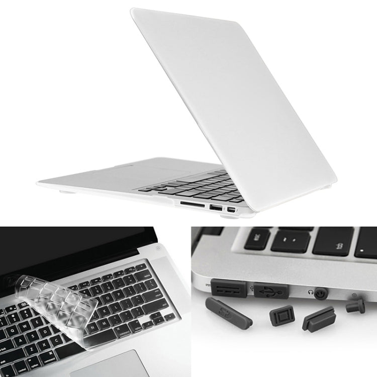ENKAY สำหรับ Macbook Air 13.3 นิ้ว (เวอร์ชั่นอเมริกา) / A1369 / A1466 Hat-Prince 3 ใน 1 Frosted Hard Shell เคสพลาสติกป้องกันพร้อมตัวป้องกันแป้นพิมพ์และปลั๊กฝุ่นพอร์ต