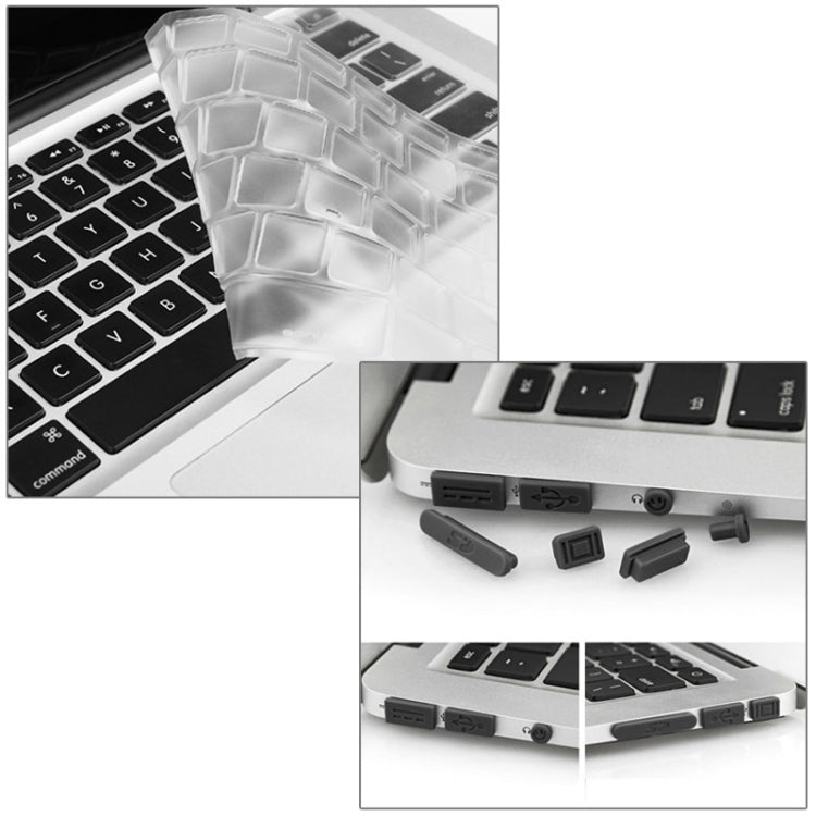 ENKAY สำหรับ Macbook Air 11.6 นิ้ว (เวอร์ชั่นอเมริกา) / A1370 / A1465 Hat-Prince 3 ใน 1 คริสตัลฮาร์ดเชลล์พลาสติกเคสป้องกันพร้อมตัวป้องกันคีย์บอร์ดและปลั๊กฝุ่นพอร์ต