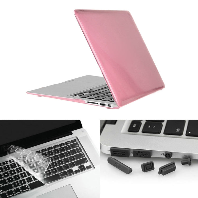 ENKAY สำหรับ Macbook Air 11.6 นิ้ว (เวอร์ชั่นอเมริกา) / A1370 / A1465 Hat-Prince 3 ใน 1 คริสตัลฮาร์ดเชลล์พลาสติกเคสป้องกันพร้อมตัวป้องกันคีย์บอร์ดและปลั๊กฝุ่นพอร์ต