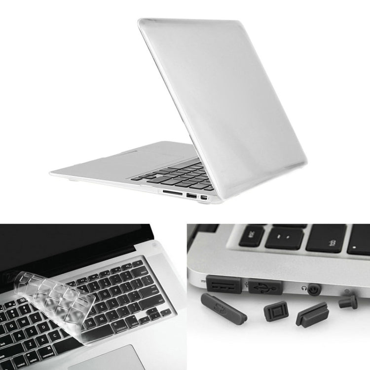 ENKAY สำหรับ Macbook Air 11.6 นิ้ว (เวอร์ชั่นอเมริกา) / A1370 / A1465 Hat-Prince 3 ใน 1 คริสตัลฮาร์ดเชลล์พลาสติกเคสป้องกันพร้อมตัวป้องกันคีย์บอร์ดและปลั๊กฝุ่นพอร์ต