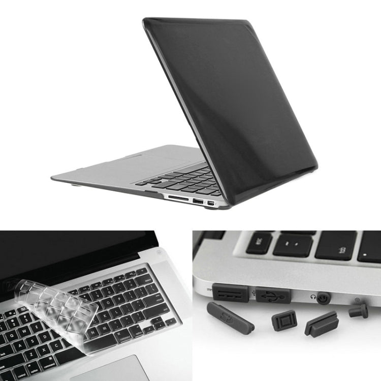 ENKAY สำหรับ Macbook Air 13.3 นิ้ว (เวอร์ชั่นอเมริกา) / A1369 / A1466 Hat-Prince 3 ใน 1 คริสตัลฮาร์ดเชลล์พลาสติกเคสป้องกันพร้อมตัวป้องกันแป้นพิมพ์และปลั๊กฝุ่นพอร์ต
