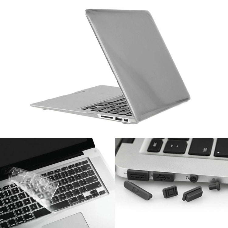 ENKAY สำหรับ Macbook Air 13.3 นิ้ว (เวอร์ชั่นอเมริกา) / A1369 / A1466 Hat-Prince 3 ใน 1 คริสตัลฮาร์ดเชลล์พลาสติกเคสป้องกันพร้อมตัวป้องกันแป้นพิมพ์และปลั๊กฝุ่นพอร์ต