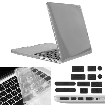 ENKAY สำหรับ Macbook Pro Retina 13.3 นิ้ว (เวอร์ชั่นอเมริกา) / A1425 / A1502 Hat-Prince 3 ใน 1 เคสพลาสติกแข็งคริสตัลแบบแข็งพร้อมตัวป้องกันแป้นพิมพ์และปลั๊กฝุ่นพอร์ต
