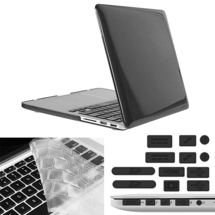 ENKAY สำหรับ Macbook Pro Retina 15.4 นิ้ว (เวอร์ชั่นอเมริกา) / A1398 Hat-Prince เคสพลาสติกแข็งคริสตัล 3 ใน 1 พร้อมตัวป้องกันแป้นพิมพ์และปลั๊กฝุ่นพอร์ต