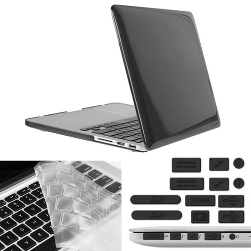 ENKAY สำหรับ Macbook Pro Retina 15.4 นิ้ว (เวอร์ชั่นอเมริกา) / A1398 Hat-Prince เคสพลาสติกแข็งคริสตัล 3 ใน 1 พร้อมตัวป้องกันแป้นพิมพ์และปลั๊กฝุ่นพอร์ต