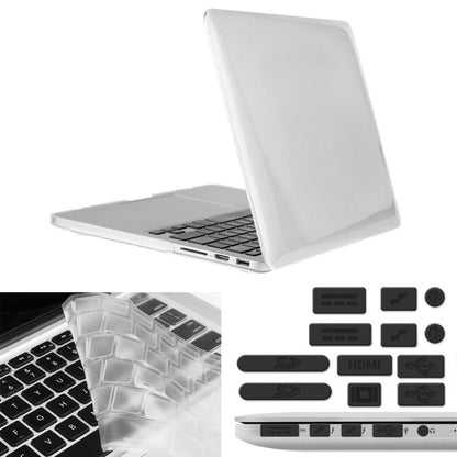 ENKAY สำหรับ Macbook Pro Retina 15.4 นิ้ว (เวอร์ชั่นอเมริกา) / A1398 Hat-Prince เคสพลาสติกแข็งคริสตัล 3 ใน 1 พร้อมตัวป้องกันแป้นพิมพ์และปลั๊กฝุ่นพอร์ต